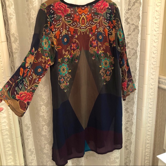 JOHNNY WAS * NWOT Gorgeous Floral Patterned Dress - Picture 6 of 9